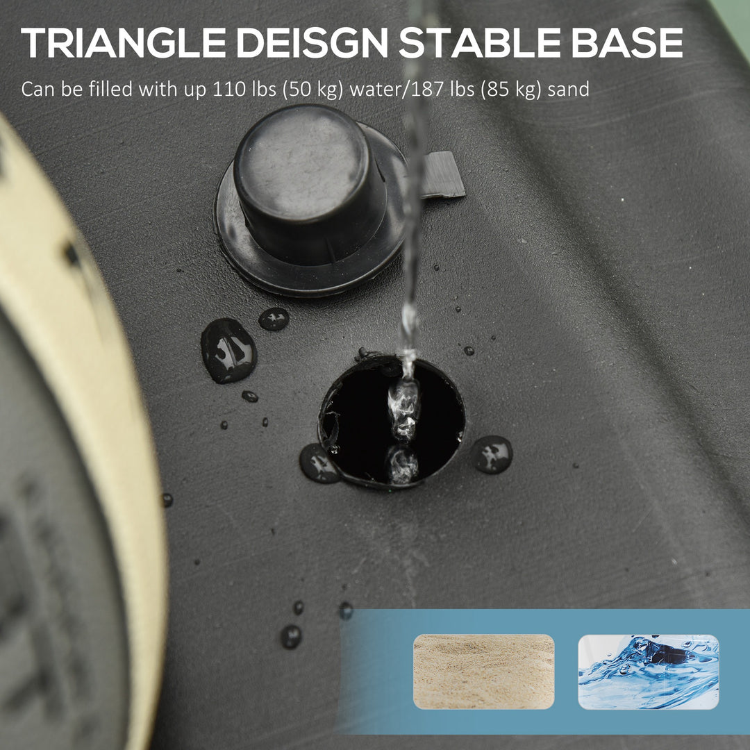 Soozier Portable Basketball Hoop Stand with Wheels, Height Adjustable 8FT-10FT for Outdoor Use, Black