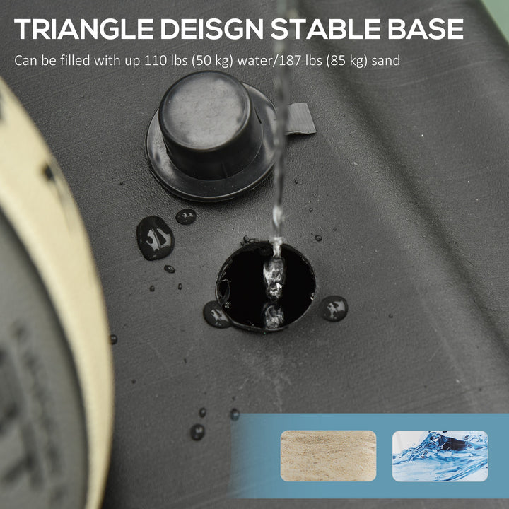 Soozier Portable Basketball Hoop Stand with Wheels, Height Adjustable 8FT-10FT for Outdoor Use, Black