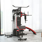 Soozier Multi Home Gym Equipment, Workout Station with Sit up Bench, Push up Stand, Dip Station, 99lbs Weights