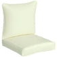 Outsunny Patio Chair Cushions, Thick Deep Seat Outdoor Seat Cushion with Back Cushion, Light Green