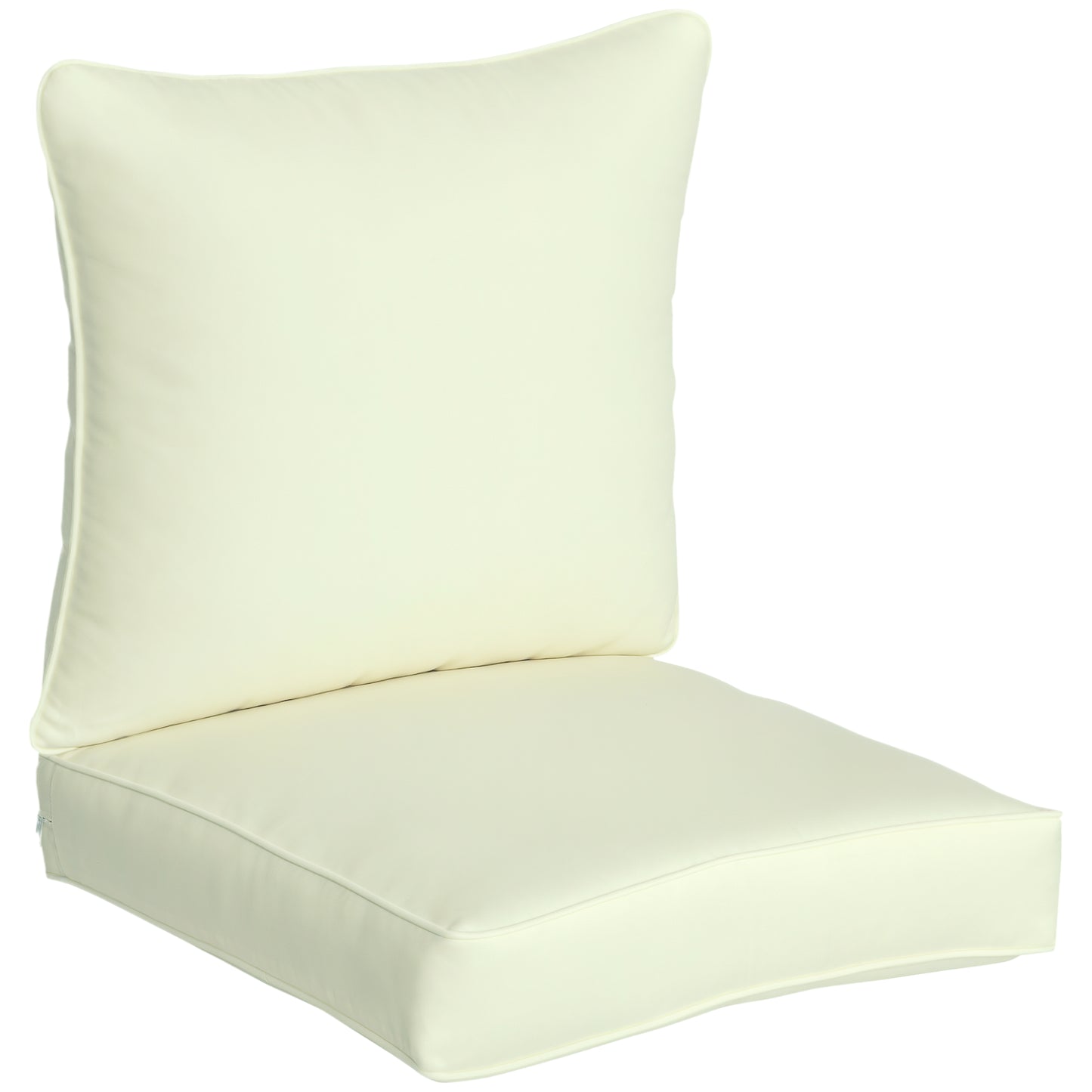 Outsunny Patio Chair Cushions, Thick Deep Seat Outdoor Seat Cushion with Back Cushion, Light Green