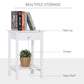 HOMCOM Multipurpose Bedside Table Night Stand W/ Drawer and Storage Shelf End Side Table Bedroom White