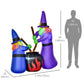 HOMCOM Inflatable Halloween Decoration Haunted Tree with Owl/Ghost/Pumpkins, Blow-Up Outdoor LED Display for Lawn, Garden, Party