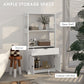 kleankin Farmhouse Bathroom Storage Cabinet, Linen Cabinet with Drawer and Shelves, 23.5" x 13" x 48.5", White