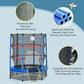 Outsunny 55" Kids Trampoline with Enclosure Net for Indoor/Outdoor, Trampoline for Boys and Girls Age 3-6 Years, Blue