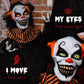 Outsunny 5.6' Life Size Clown Outdoor Halloween Decoration Animatronic, Animated Prop w/ Light Up Eyes