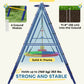 Qaba 6 in 1 Kids Swing Set with 1 Saucer Swing, 1 Belt Swing, 1 Disc Rope Swing, Climbing Ladder and Net, Basketball Hoop