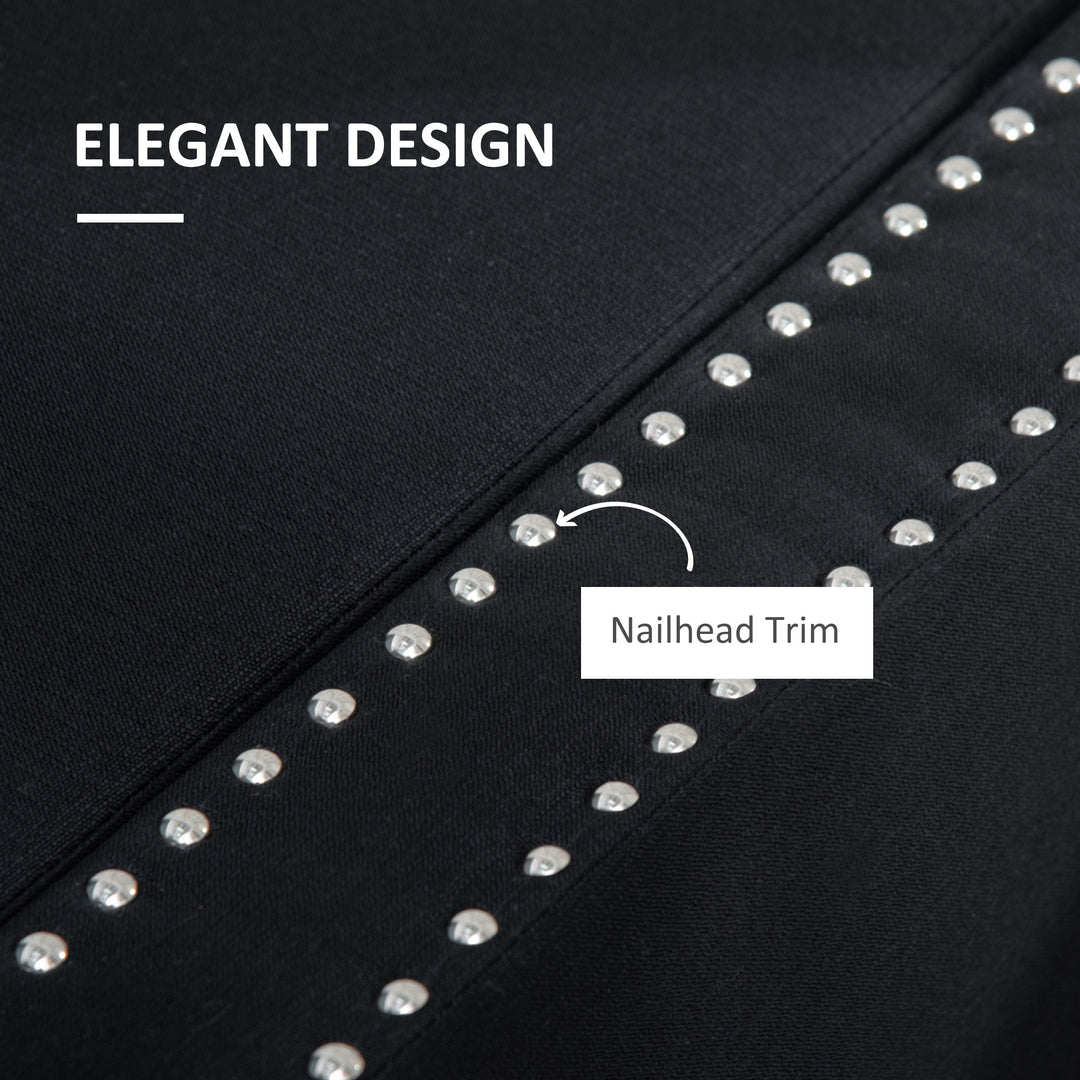 HOMCOM Upholstered Flip Top Storage Bench Fabric Ottoman for Bedroom, Living room, Light Grey