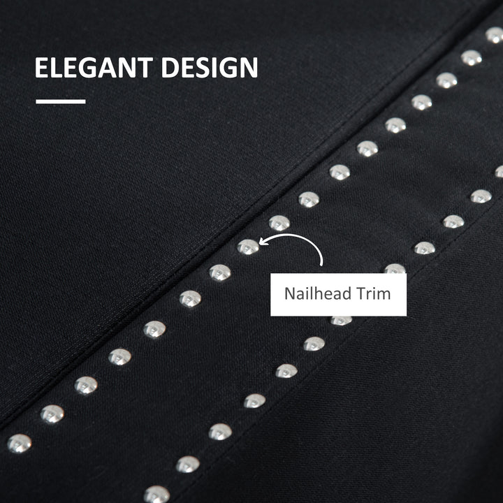 HOMCOM Upholstered Flip Top Storage Bench Fabric Ottoman for Bedroom, Living room, Light Grey