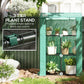 Outsunny Mini Greenhouse with 3 Tier Shelves, 3 Roll-Up Doors for Indoor Outdoor, Green