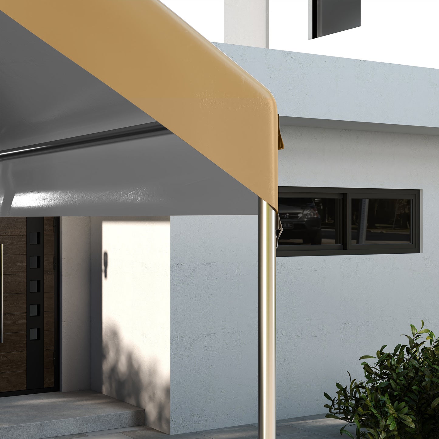 Outsunny 10 x 20ft Carport Replacement Canopy, UV Resistant Garage Car Cover with Ball Bungee Cords, Beige