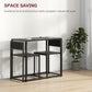 HOMCOM Dining Table Set, Industrial Dining Set for 2, Kitchen Table and Chairs for Small Space, Dining Room Table with Chairs