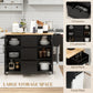 HOMCOM Rolling Kitchen Cart on Wheels with Drop Leaf, Kitchen Island with 3 Drawers, Solid Wood Top and Towel Rack, White