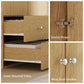 HOMCOM Modern Wardrobe Closet Armoire with 2 Drawers and Hanging Rod, Clothes Storage Organizer for Bedroom, Natural Wood