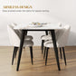 HOMCOM Modern Dining Chairs Set of 4, Upholstered Dining Room Chairs with Metal Legs, Shell Backrest, Padded Seat, Cream White