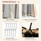 Outsunny 13ft Hexagon Gazebo Outdoor Canopy Shelter with Netting and Shaded Curtains Beige