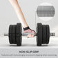 Soozier 66 lbs Adjustable Dumbbells Weight Set Dumbbell Hand Weight Barbell for Body Fitness Lifting Training for Home Office Gym, Black