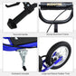Aosom Kids Scooter with Adjustable Handlebar, Youth Kick Scooter with Dual Brakes, Inflatable Wheels, for Age 5+, Blue