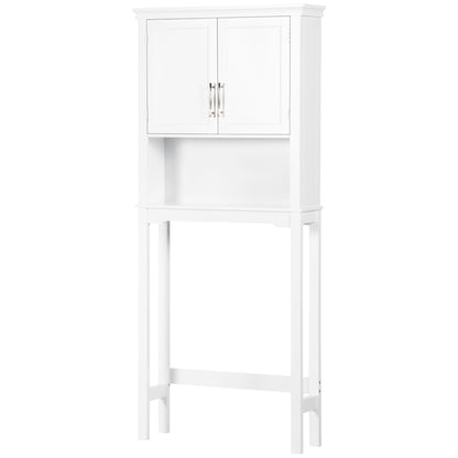 kleankin Over the Toilet Storage, Bathroom Cabinets Over Toilet, Cabinet Above Toilet with Doors and Shelves