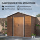 Outsunny 7.7' x 6.5' Outdoor Metal Garden Shed House Hut Gardening Tool Storage with Ventilation, Light Grey