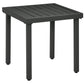 Outsunny Outdoor Side Table, Patio End Table with Umbrella Hole, Small Coffee Table with Steel Frame for Balcony, Black