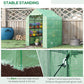Outsunny 56" x 54" x 74" Walk-in Greenhouse Portable Garden Plant Flower Seed Warm House with 8 Shelves Outdoor Plant Growth Hot House PE Cover Green