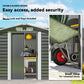Outsunny 7' x 4' Outdoor Storage Shed, Metal Garden Shed with Lockable Doors and Gloves for Backyard, Garden, Patio, Dark Grey