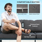 Outsunny Aluminum Garden Sofa, 3-Person Outdoor Couch, Backyard Furniture for 3-person with Cushions, 72.8" x 26" x 25.2", Grey