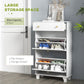 HOMCOM Slim Shoe Storage with 2 Flip Drawers and Adjustable Shelves Shoe Cabinet Organizer for 8 Pair,  White