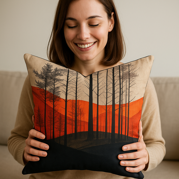 Aarniva Nature & Landscape Decorative Throw Pillow | Cotton Cover & Pillow Insert | Square Cushion | Scenic Collection