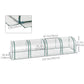 Outsunny 138"x39"x32" Transparent PVC Mini Tunnel Greenhouse Garden Green Grow Shed Portable Plant Flower Warm House Steel Frame Zipped Doors