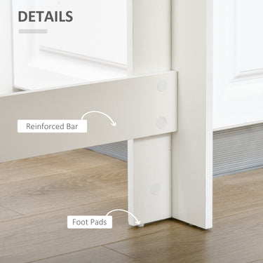 HOMCOM Bar Table, High Top Pub Table with 4 Storage Shelves, Modern Bar Height Table for Home Bar, Kitchen, Grey