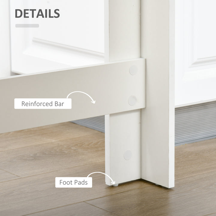 HOMCOM Bar Table, High Top Pub Table with 4 Storage Shelves, Modern Bar Height Table for Home Bar, Kitchen, Grey