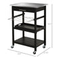 HOMCOM Room Essentials Portable Stainless Steel Top Kitchen Cart with Storage Drawer 3-Tier