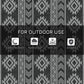 Outsunny Reversible Outdoor RV Rug, Patio Floor Mat, 6' x 9' Plastic Straw Rug for Backyard, Deck, Beach, Camping, Black & Grey