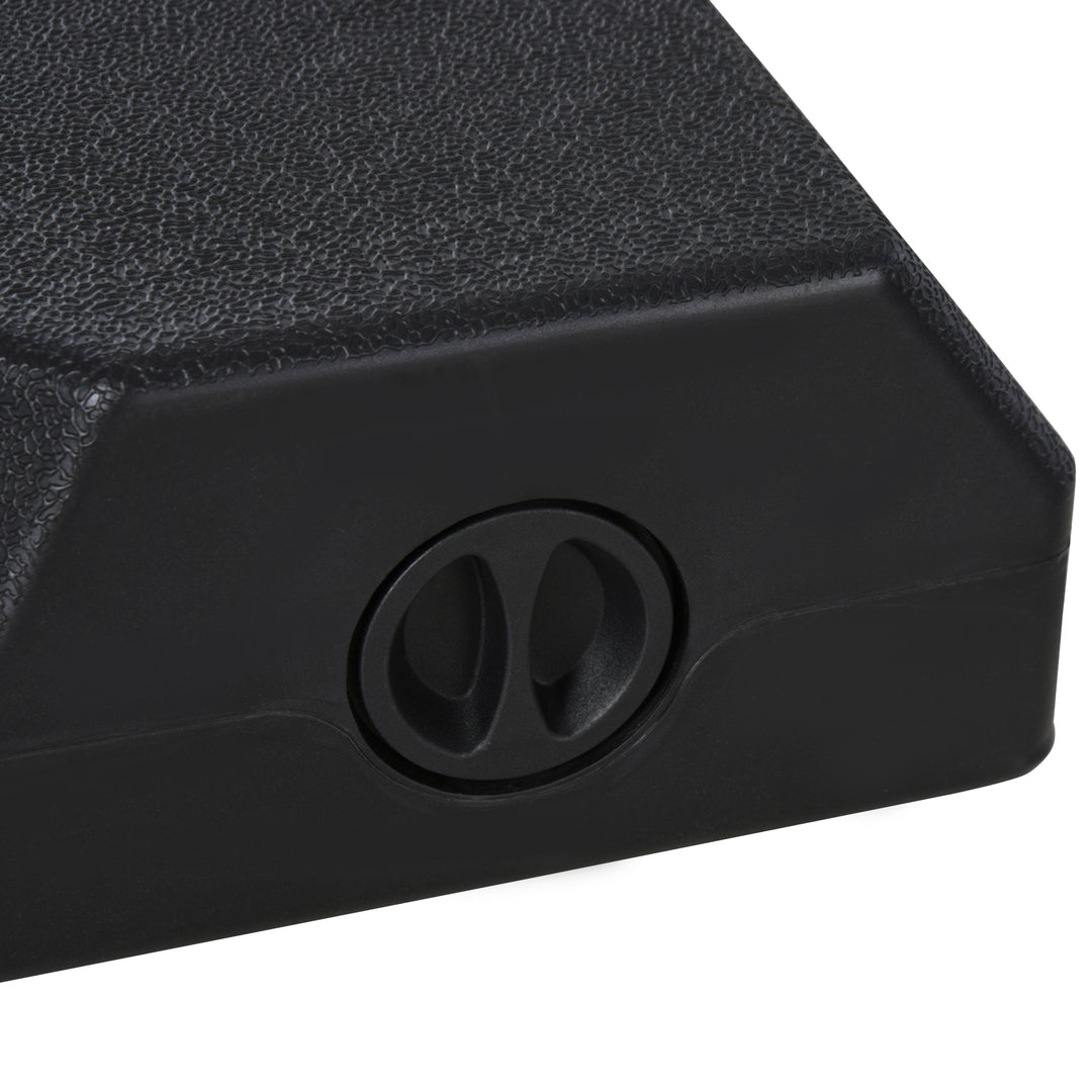 Outsunny Umbrella Stand Fitting 2" Poles and Steel Base with 4 Fillable Plastic Weights, 158lbs Sand or 132lbs Water Filled, Black