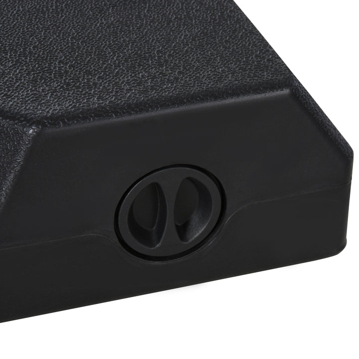 Outsunny Umbrella Stand Fitting 2" Poles and Steel Base with 4 Fillable Plastic Weights, 158lbs Sand or 132lbs Water Filled, Black