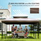 Outsunny 13' x 10' Gazebo Replacement Canopy, 2 Tier Top Roof Garden Pavilion UV Cover, Brown (TOP ONLY)