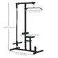 Soozier LAT Pull Down Machine Cable Machine, High and Low Pulley Station with Adjustable Seat, for Home Gym