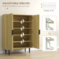 HOMCOM Entryway Shoe Cabinet with 5-Tier Shelving and Adjustable Shelves, 15 Pair Shoe Storage Organizer for Hallway, Oak