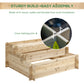 Outsunny 3-Tier Wood Raised Garden Bed, Elevated Planting Box, Outdoor Vegetable Flower Container, Herb Garden Indoor Kit, Natural