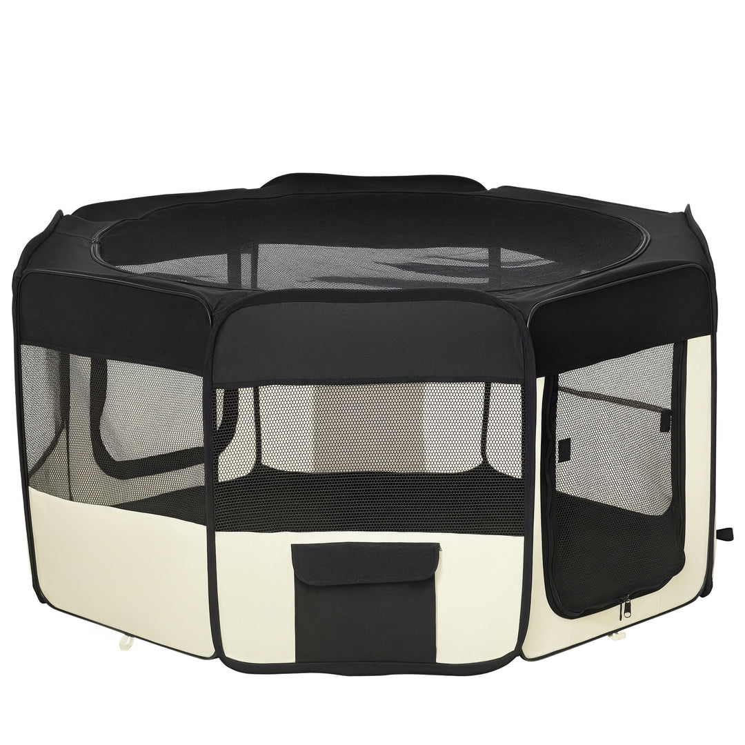 PawHut 49.2-inch Soft Pet Playpen Folding Dog Pen Outdoor with Bag