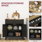 HOMCOM Farmhouse Buffet Cabinet Sideboard with 1 Drawer, 1 Storage Cabinet and Adjustable Shelf, White