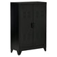 HOMCOM Metal Storage Cabinet, Industrial Sideboard Buffet Cabinet with 2 Louvered Doors, Adjustable Shelves, Grey