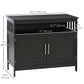 HOMCOM Wooden Console Table with Open Shelf and 2 layers Cabinet  Kitchen Furniture