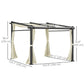 Outsunny Metal Pergola with Sliding Roof Canopy, Retractable Pergola Canopy, 10' x 10', Dark Grey