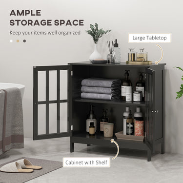 kleankin Kitchen Buffet Cabinet with 2 Doors, Modern Sideboard for Dining Room, Hallway, Living Room, Black