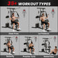 Soozier Multi-Exercise Home Gym Station with 99lbs Weight Stack, for Full Body Workout