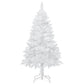 HOMCOM 5ft Artificial Christmas Tree with Pine Realistic Branches, Auto Open, for Indoor Decoration, White