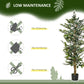 HOMCOM 5FT Artificial Ficus Tree, Fake Tree with Leaves, Faux Plant in Nursery Pot for Indoor Decoration
